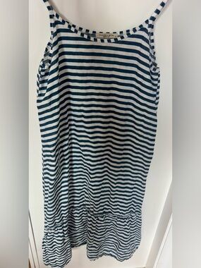 Striped Navy and White Spaghetti Strap Dress